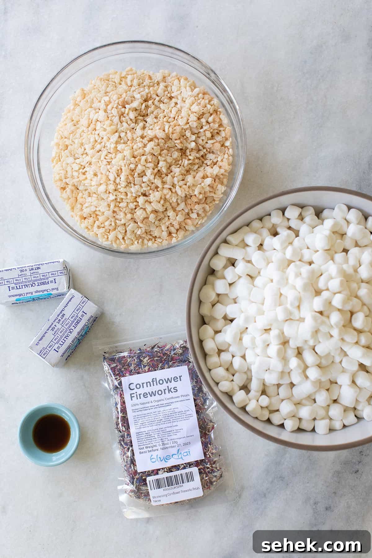 ingredients to make rice krispie treats