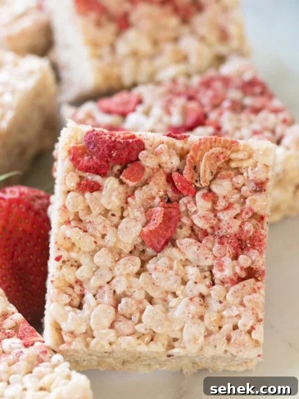 Strawberry Rice Krispie Treats.
