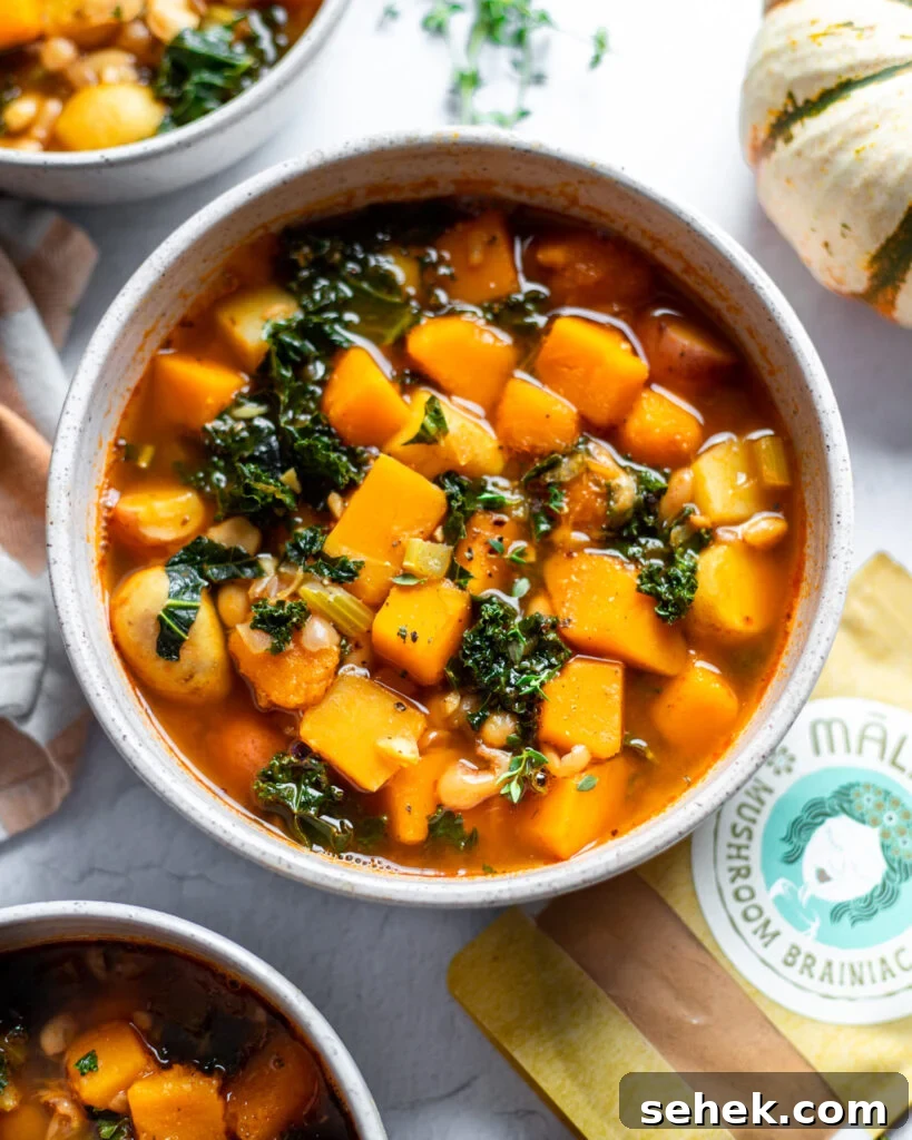 Butternut Squash White Bean and Kale Stew