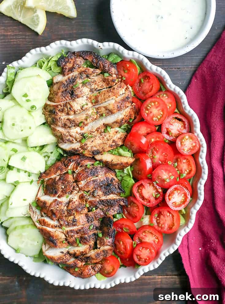 This Paleo Whole30 Chicken Shawarma Salad is healthy and so delicious! A simple marinade infuses the chicken with wonderful flavors and is grilled to perfection. Gluten free, dairy free, low carb, and low FODMAP. This Paleo Whole30 Chicken Shawarma Salad is healthy and so delicious! A simple marinade infuses the chicken with wonderful flavors and is grilled to perfection. Gluten free, dairy free, low carb, and low FODMAP.