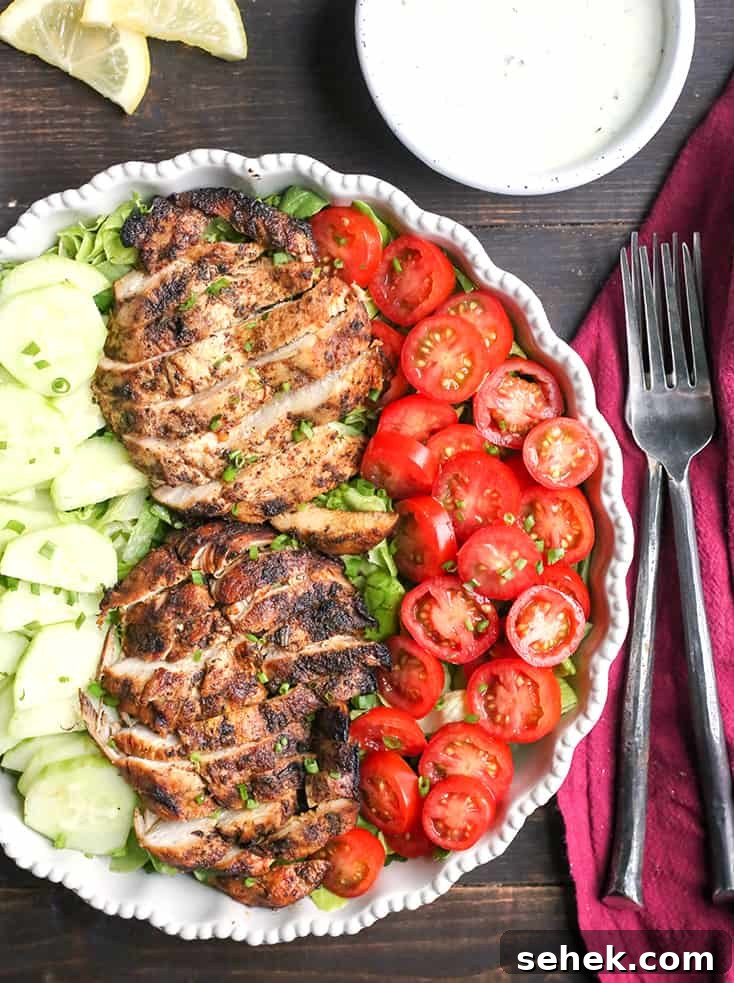 This Paleo Whole30 Chicken Shawarma Salad is healthy and so delicious! A simple marinade infuses the chicken with wonderful flavors and is grilled to perfection. Gluten free, dairy free, low carb, and low FODMAP. This Paleo Whole30 Chicken Shawarma Salad is healthy and so delicious! A simple marinade infuses the chicken with wonderful flavors and is grilled to perfection. Gluten free, dairy free, low carb, and low FODMAP.