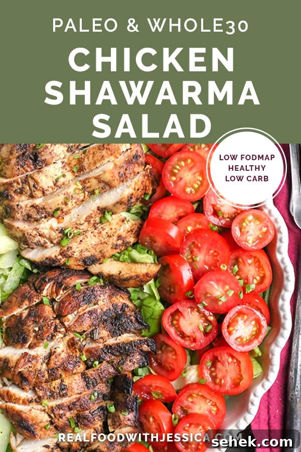 This Paleo Whole30 Chicken Shawarma Salad is healthy and so delicious! A simple marinade infuses the chicken with wonderful flavors and is grilled to perfection. Gluten free, dairy free, low carb, and low FODMAP. This Paleo Whole30 Chicken Shawarma Salad is healthy and so delicious! A simple marinade infuses the chicken with wonderful flavors and is grilled to perfection. Gluten free, dairy free, low carb, and low FODMAP.