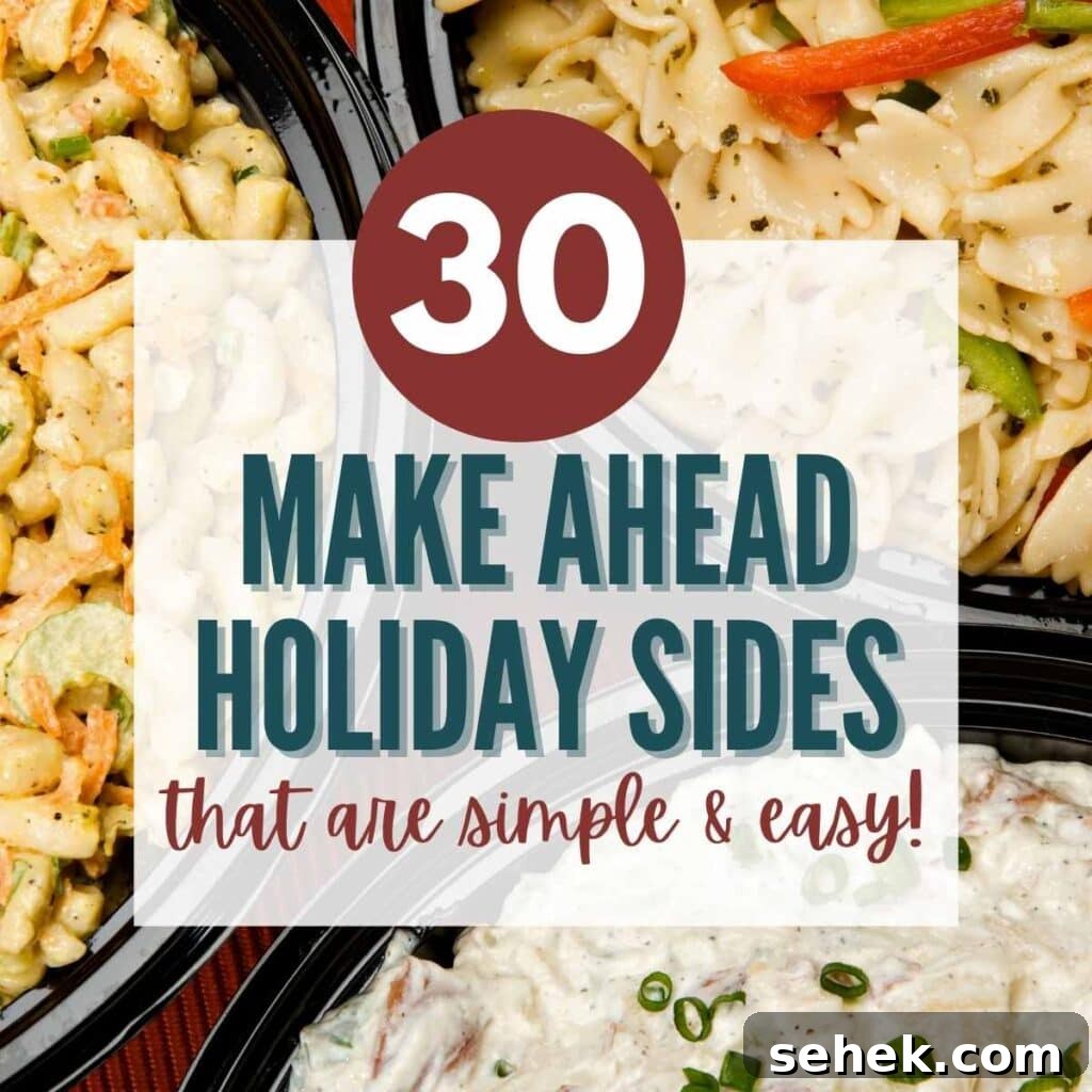 30 Make-Ahead Christmas Side Dishes for Smooth Holiday Prep 2 holiday side dishes with text overlay
