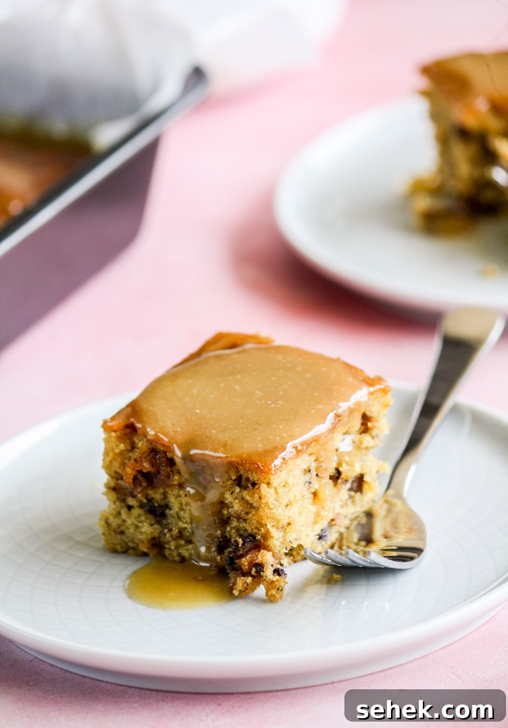 Classic Sticky Date Pudding Recipe with Butterscotch Sauce 3 A soft date cake topped with a delicious toffee sauce