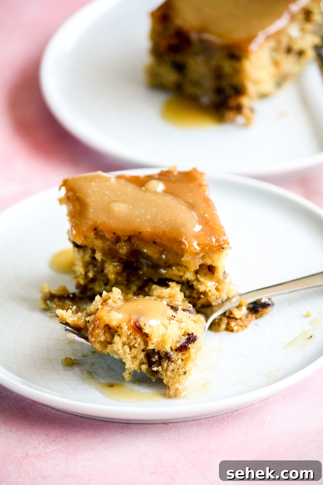 Classic Sticky Date Pudding Recipe with Butterscotch Sauce 5 A soft date cake topped with a delicious toffee sauce