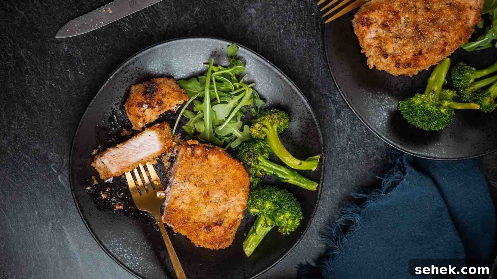 15 Quick Weeknight Dinners to Save You Time and Stress 4 Pork chops coated in cornmeal pan-fried until crisp.