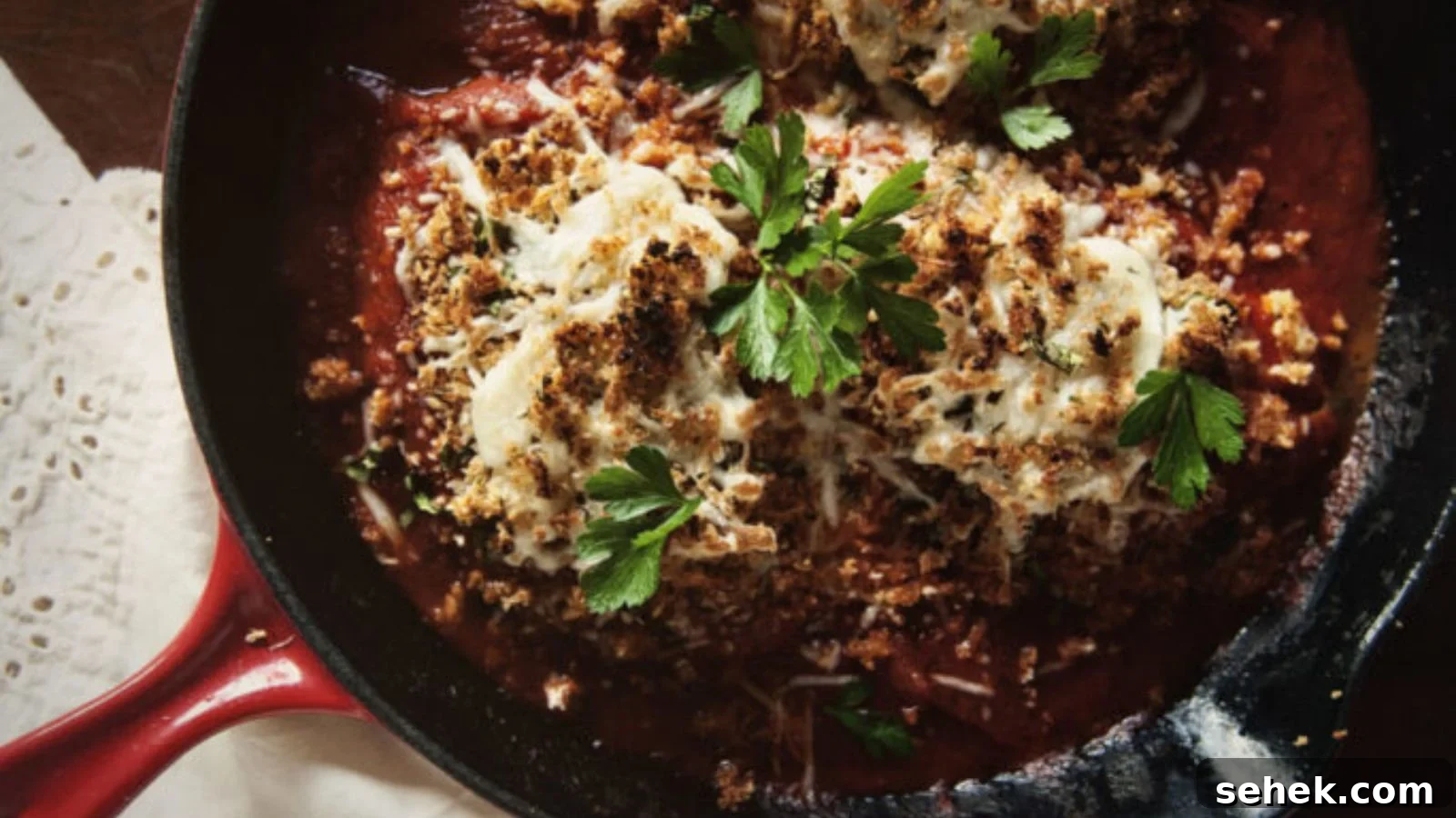 15 Quick Weeknight Dinners to Save You Time and Stress 5 Chicken Parmesan cooked in skillet for fast meal.