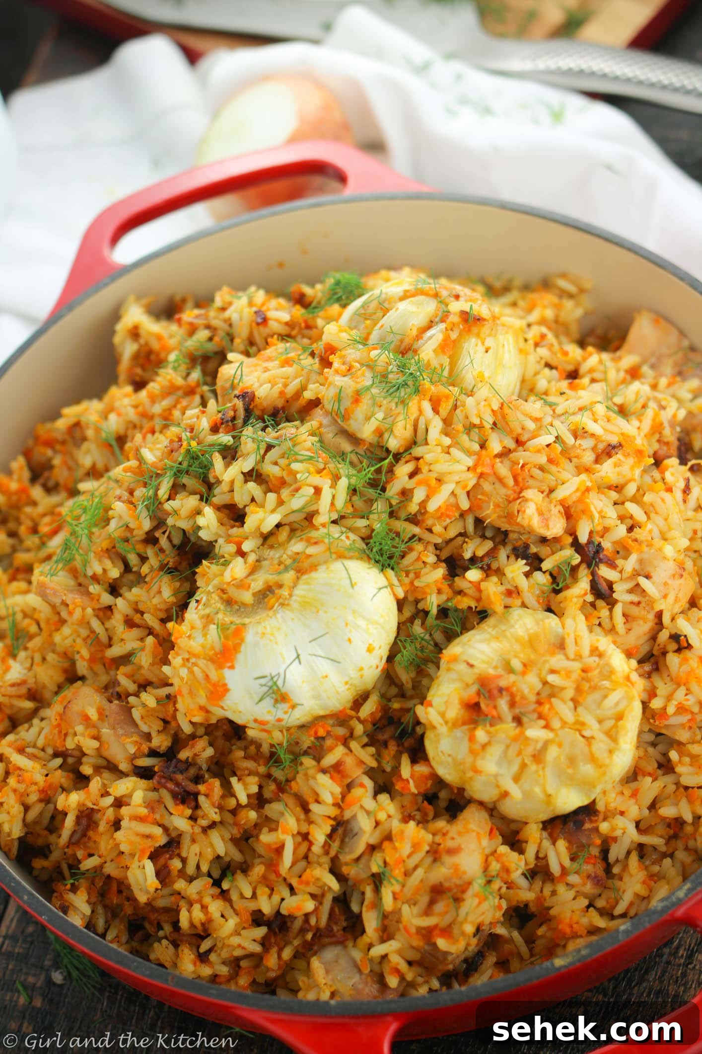 One-Pot Mexican Arroz con Pollo: Savory Rice and Chicken Recipe 4 Plov is the ultimate Russian comfort food. It's a one pot chicken and rice recipe that is packed with flavors and spices and just takes a few steps to reach ultimate rice perfection. Perfect rice and tender chicken that beg you for just another bite. Plus it's SUPER freezer friendly! How awesome is that!