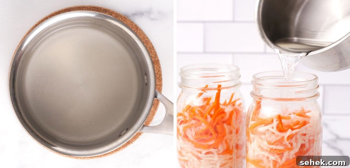 Vietnamese Pickled Carrots & Daikon (Đồ Chua) Recipe 6 Pickled carrots and daikon in jar