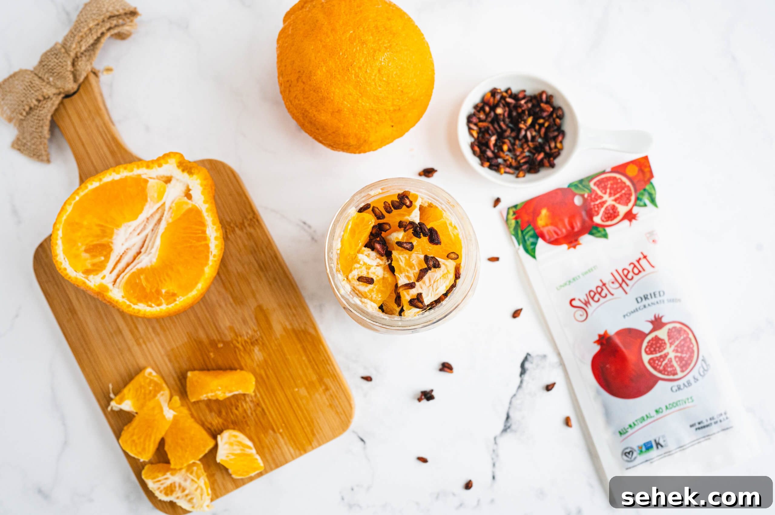 Mandarin and Pomegranate Overnight Oats Mandarin and Pomegranate Overnight Oats