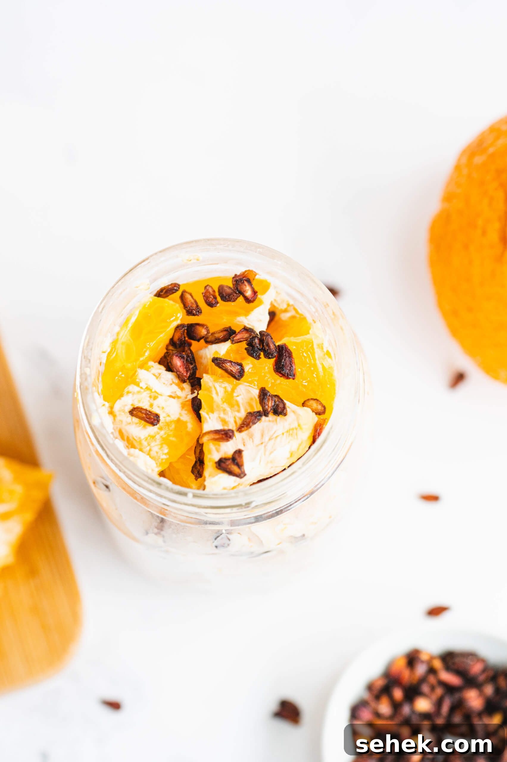 Mandarin and Pomegranate Overnight Oats Mandarin and Pomegranate Overnight Oats