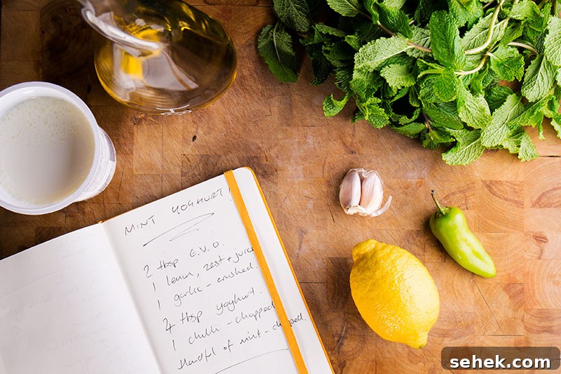 Mint Yogurt Recipe with Fresh Mint Sauce for Salads & Dips 2 mint yoghurt
