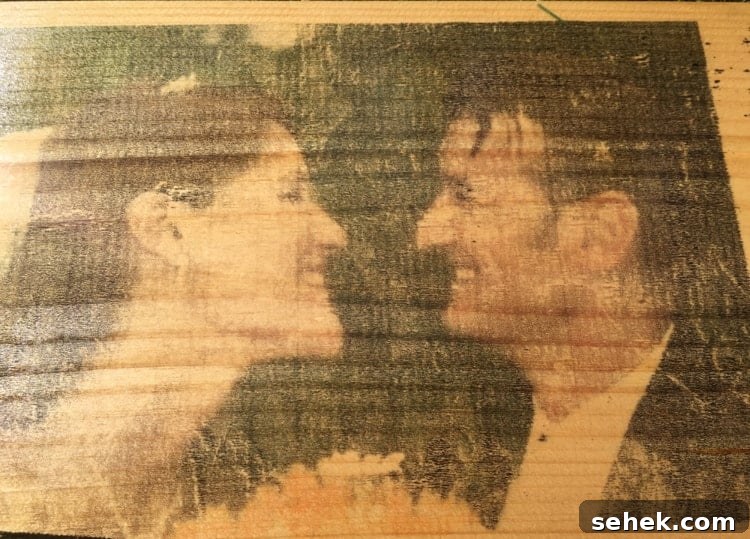 Transfer Photos to Wood: Step-by-Step Photo Transfer Guide 9 Finished image on wood.
