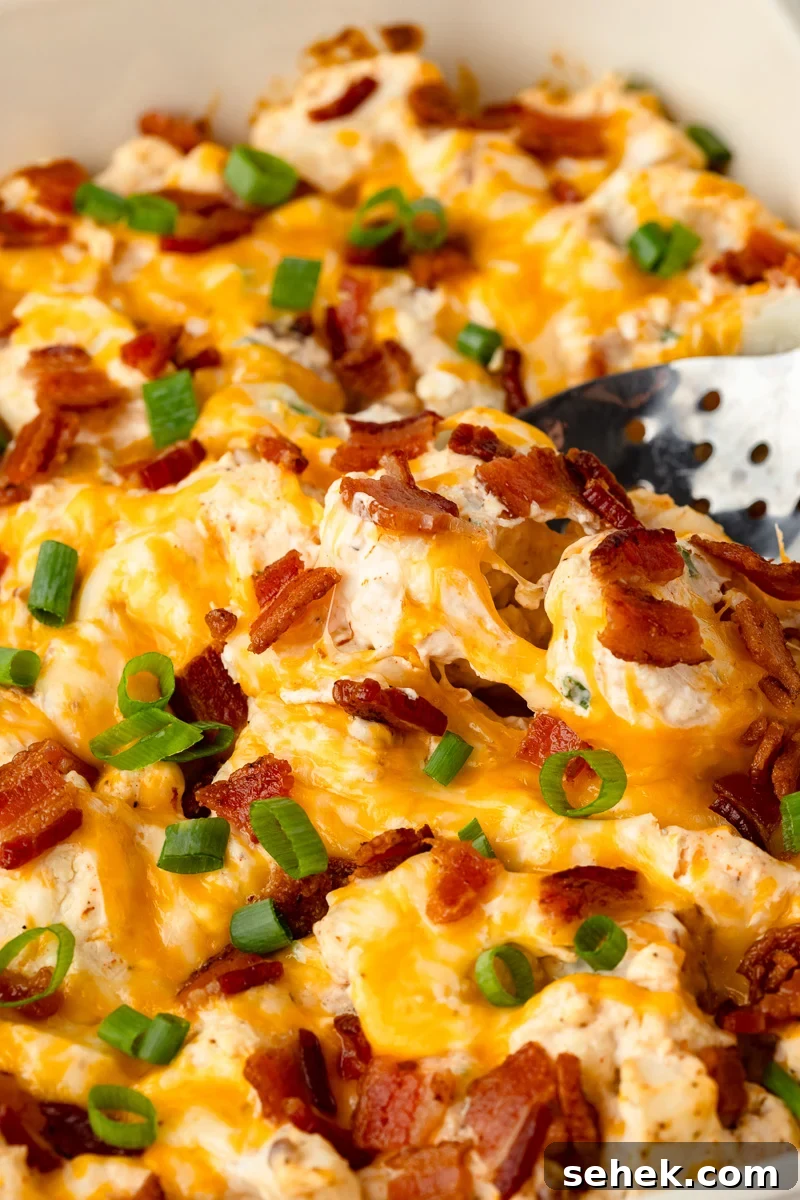 Creamy Loaded Cauliflower Casserole with Bacon and Cheddar 2 img 93543 1