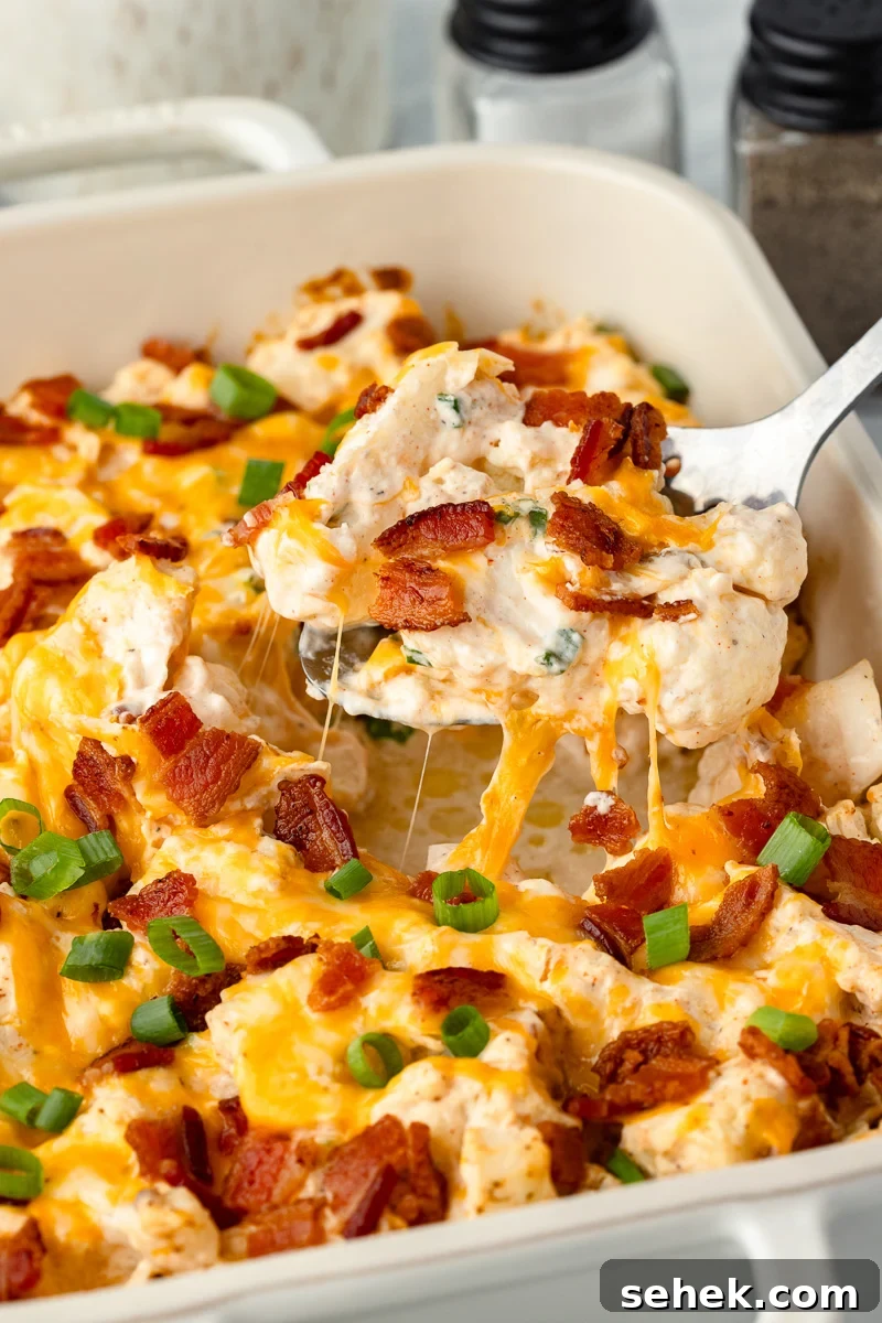 Creamy Loaded Cauliflower Casserole with Bacon and Cheddar 10 img 93543 9
