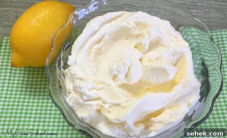 Delicious Lemon Whipped Cream Filling (A combination of Sweetened Whipped Cream and Lemon Curd) Lemon Whipped Cream Filling for cakes and cupcakes!