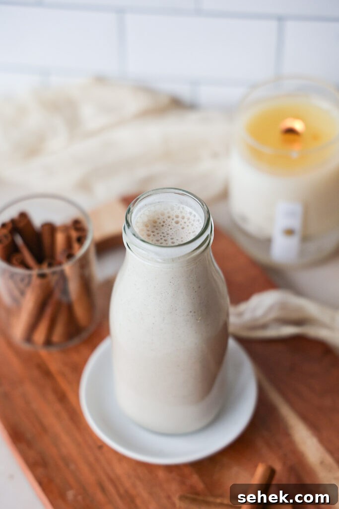 Creamy Vegan Eggnog Recipe You Need This Holiday Season 3 homemade eggnog without eggs or dairy.