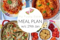 Family Meal Plan for the Week of January 29, 2018