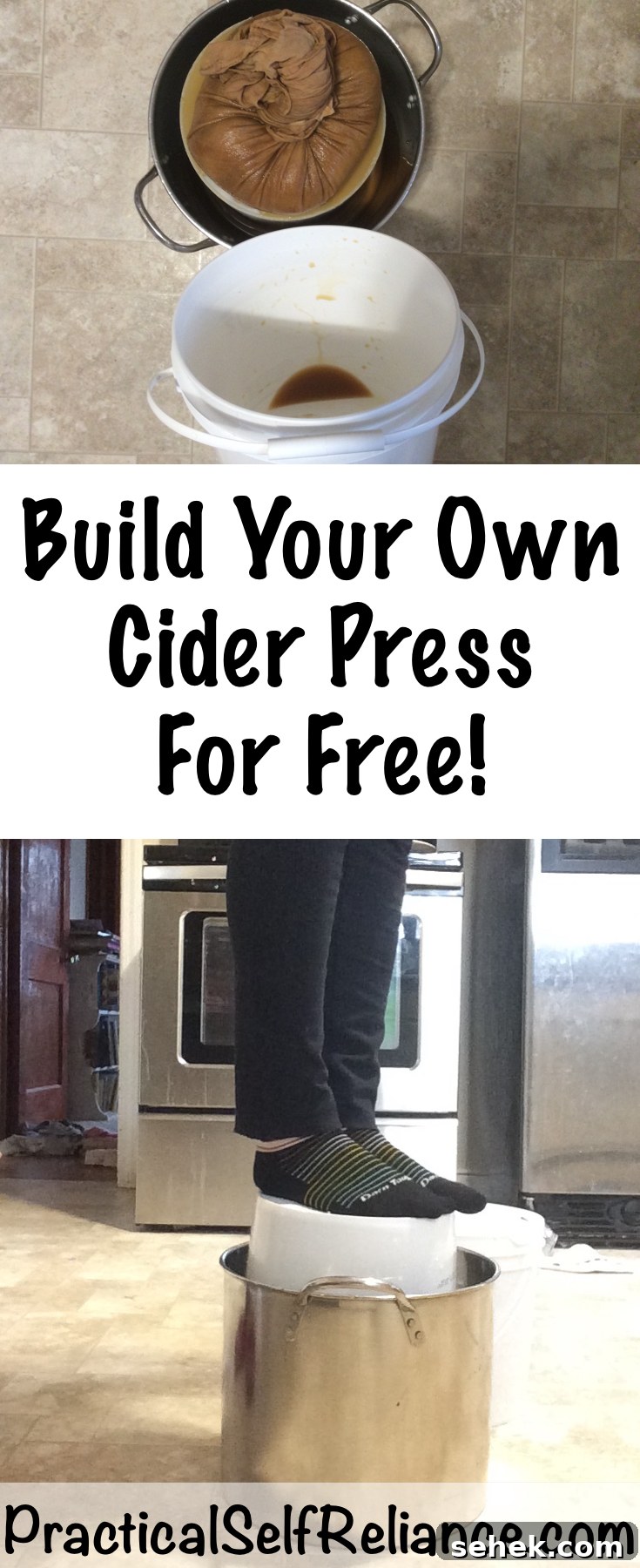 DIY Cider Press: Build One at No Cost with Recycled Parts 7 Build Your Own DIY Cider Press for Free #apples #applecider #appleciderpress #homestead #homesteading #selfsufficiency #selfreliant #preparedness