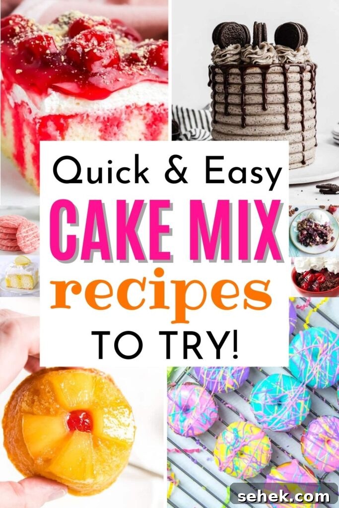 45+ Creative Cake Mix Recipes for Any Occasion 15 cake mix recipes in collage