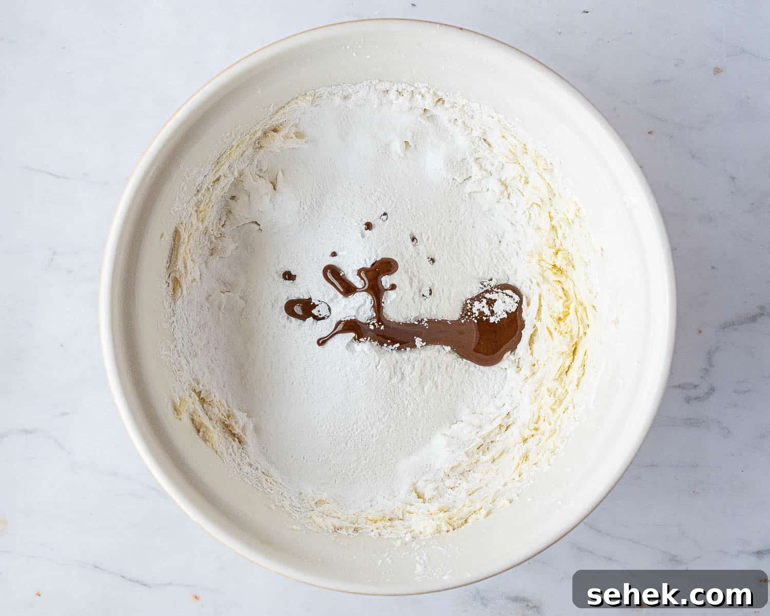 Vegan Gluten-Free Coffee and Walnut Cake Recipe 11 Step 7, the buttercream ingredients in a bowl.