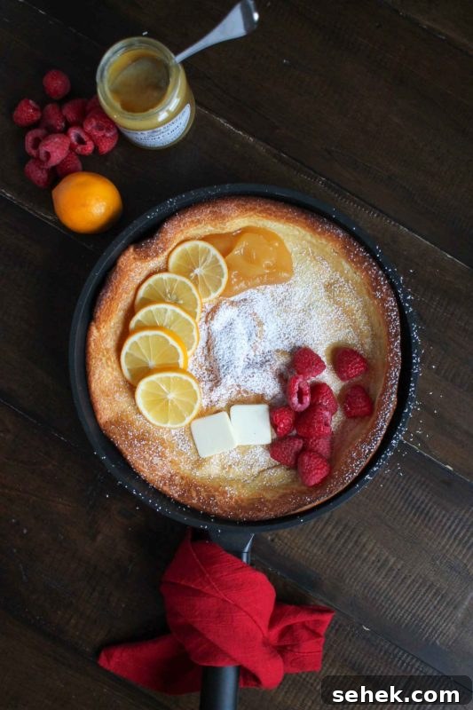 Lemon Raspberry Dutch Baby Pancake Recipe 2 Lemon Raspberry Dutch Baby