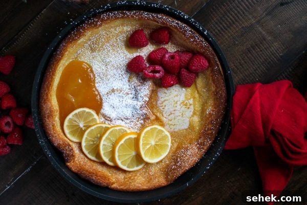 Lemon Raspberry Dutch Baby Pancake Recipe 3 Lemon Raspberry Dutch Baby-5