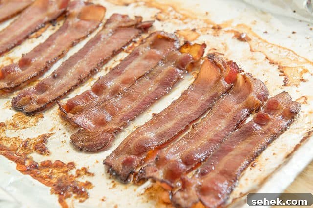Crispy Oven Bacon: How to Bake Bacon for Even Crispness 7 Oven Baked Bacon - On Sheet Pan Fully Cooked