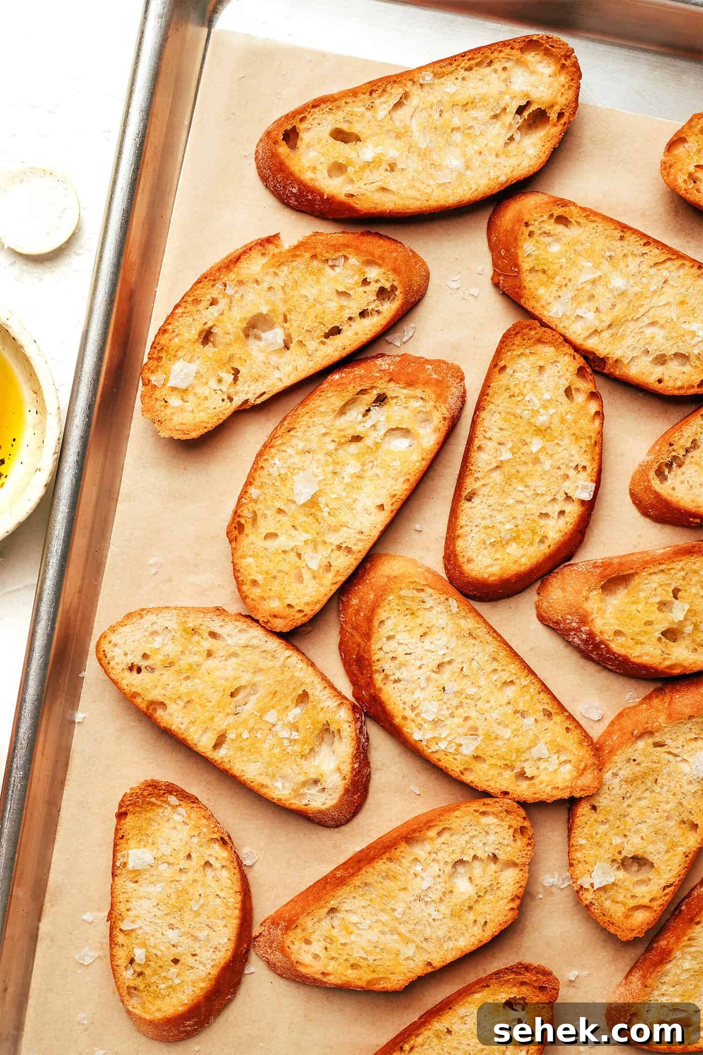 Crostini: Crispy Italian Toasts with Savory Toppings 2 Crostini on a board