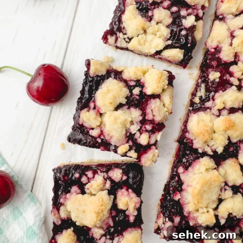 Cherry Crumb Bars with Buttery Streusel 9 Cherry crumb bars thumbnail