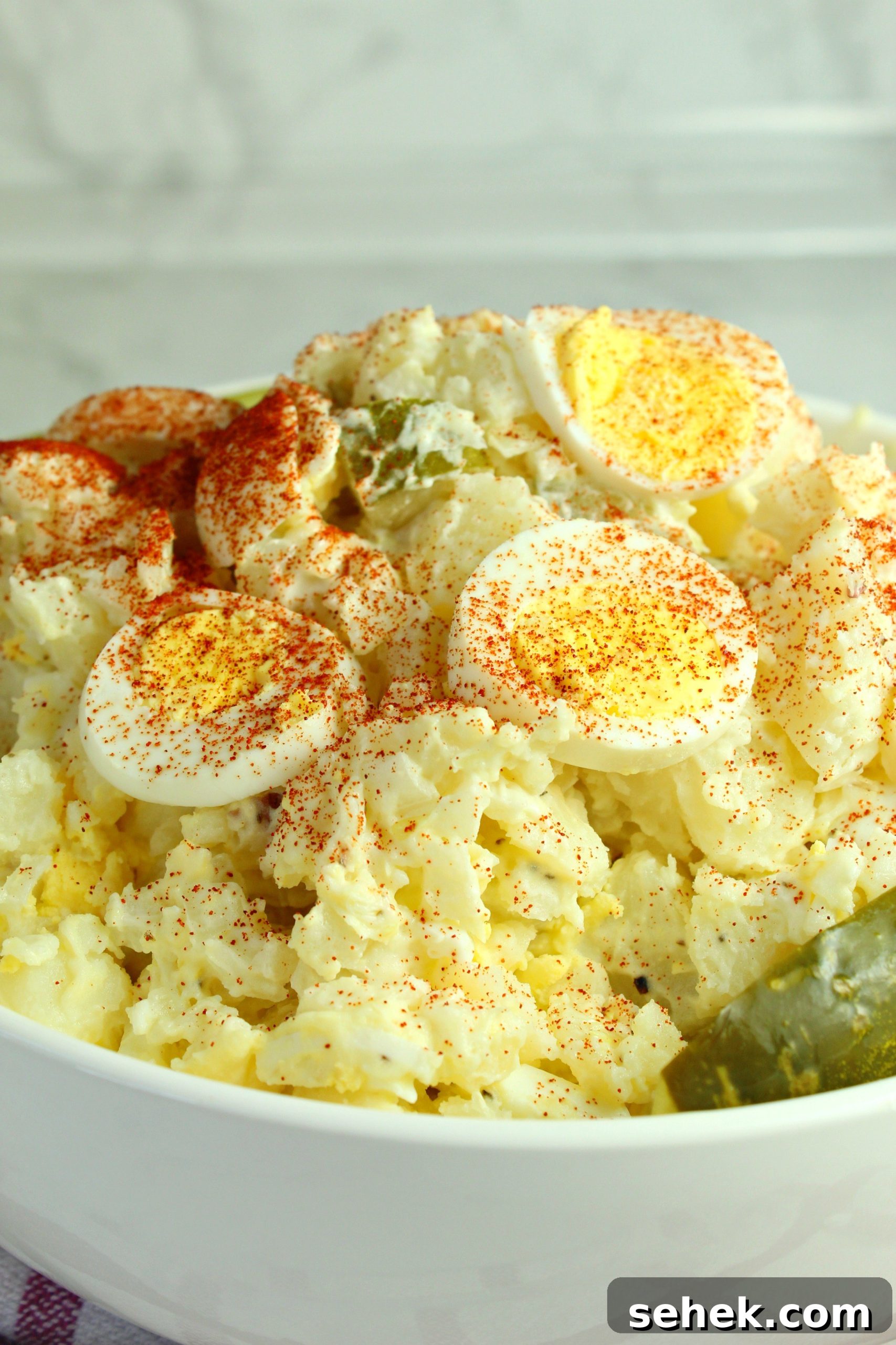 Tangy Dill Pickle Potato and Egg Salad 9 Finished salad ready to serve