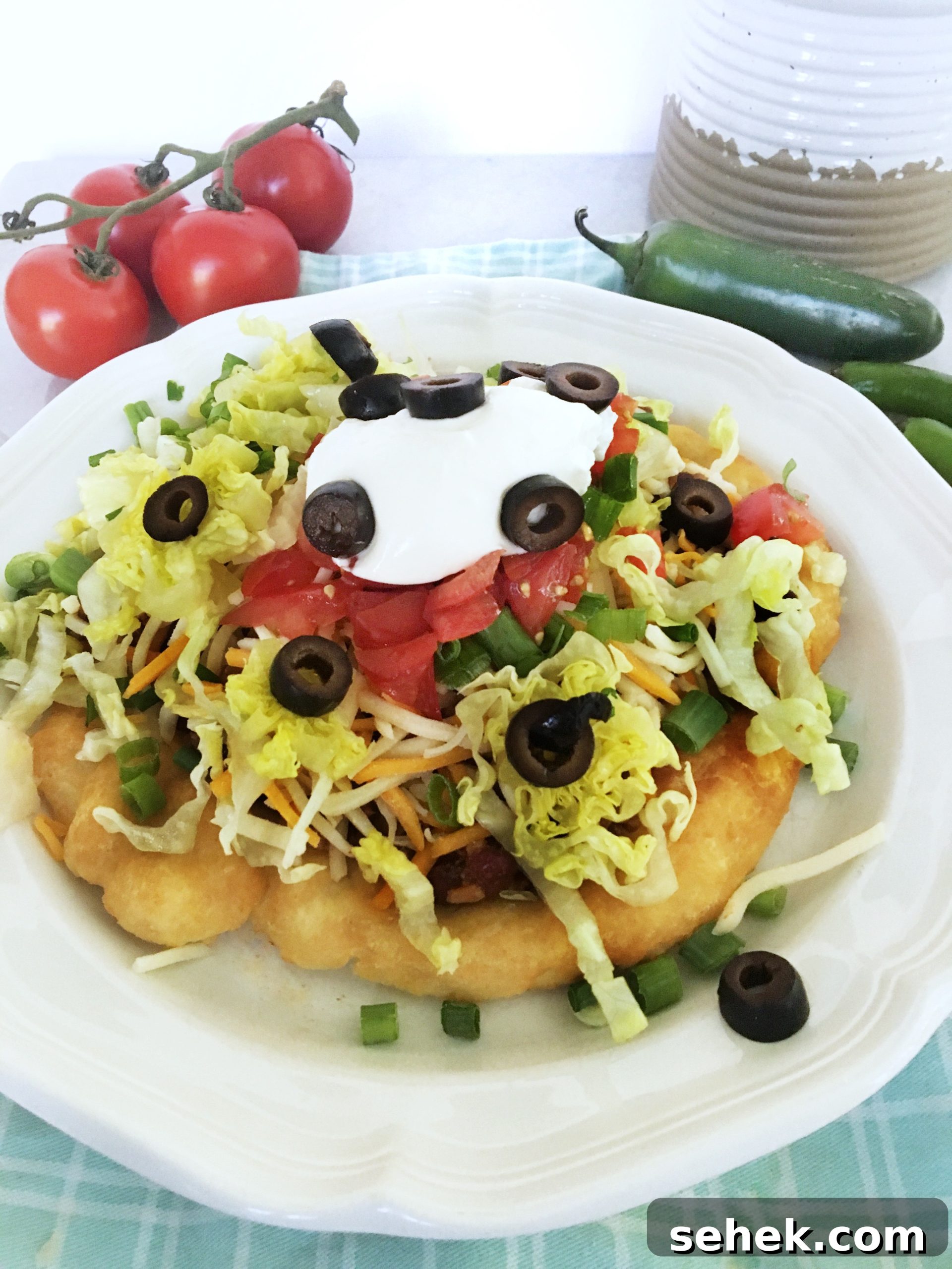 Authentic Navajo Tacos: Indian Frybread Taco Recipe 4 Navajo Tacos with toppings